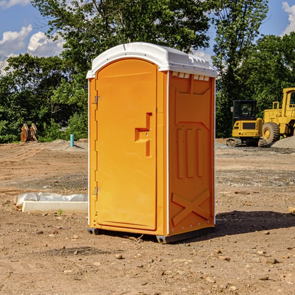 how often are the portable restrooms cleaned and serviced during a rental period in Loving NM